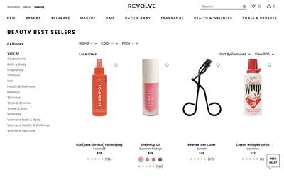 REVOLVE website screenshot