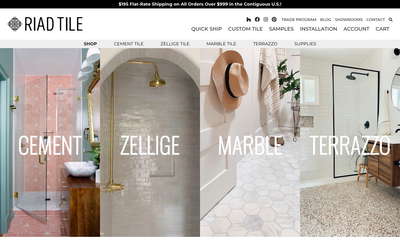 Riad Tile website screenshot