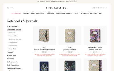 Rifle Paper Co. website screenshot