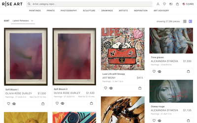 Rise Art website screenshot