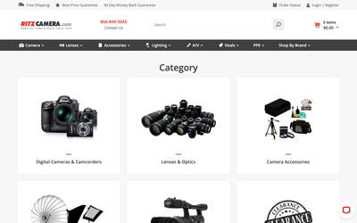 Ritz Camera website screenshot
