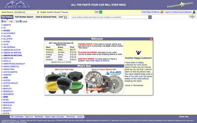 Rock Auto website screenshot