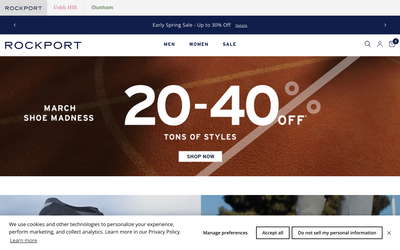 Rockport website screenshot