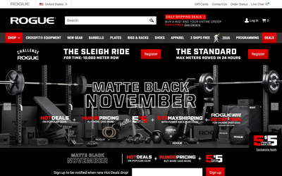 Rogue Fitness website screenshot