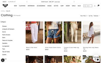 ROXY website screenshot