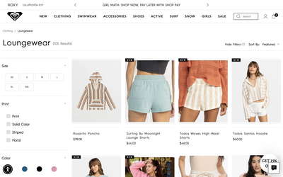 ROXY website screenshot