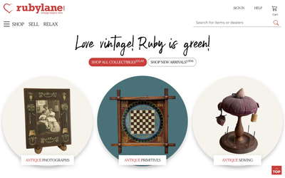 Ruby Lane website screenshot
