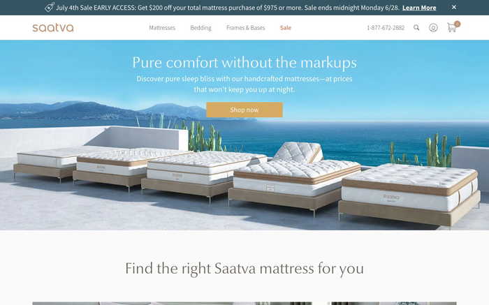 Saatva screenshot