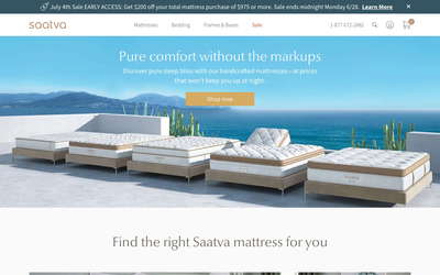 Saatva website screenshot