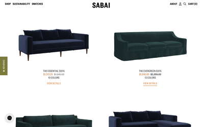 Sabai Design website screenshot