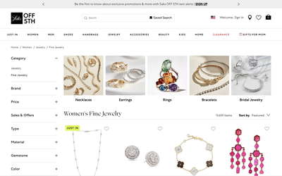 Saks Off 5th website screenshot