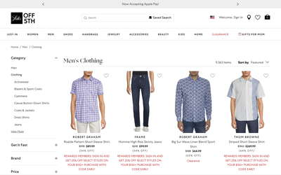 Saks Off 5th website screenshot