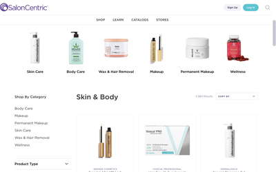 SalonCentric website screenshot