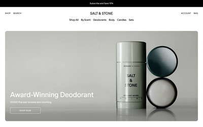 Salt & Stone website screenshot