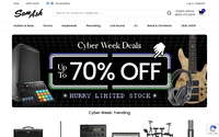 Sam Ash Music website screenshot