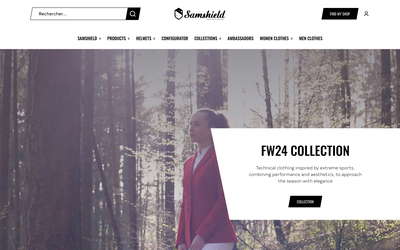 Samshield website screenshot