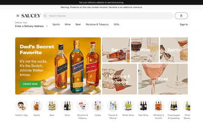 Saucey website screenshot