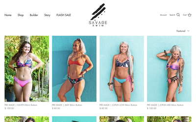 SAVAGE SWIM website screenshot