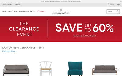 Scandinavian Designs website screenshot
