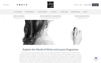 Scent Split website screenshot