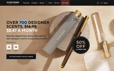 Scentbird website screenshot