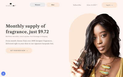 ScentBox website screenshot