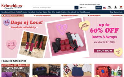 Schneider's Saddlery website screenshot