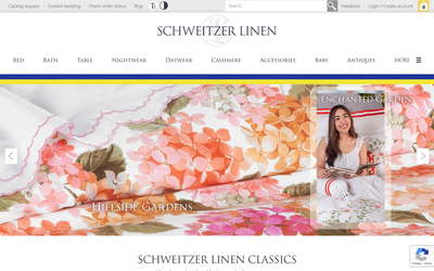Schweitzer Linen website screenshot
