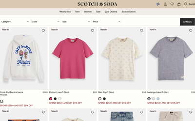 Scotch & Soda website screenshot