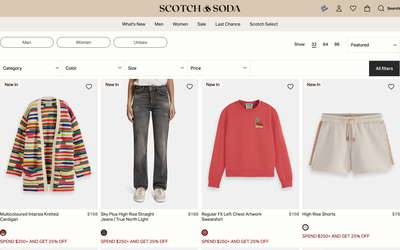 Scotch & Soda website screenshot