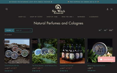 Sea Witch Botanicals website screenshot