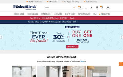 Select Blinds website screenshot