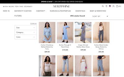 Seraphine website screenshot