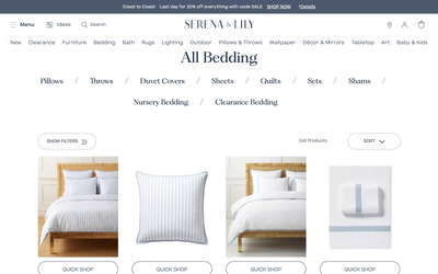 Serena & Lily website screenshot