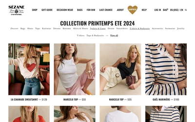 Sezane website screenshot