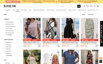 SHEIN website screenshot
