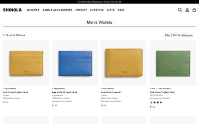 Shinola website screenshot