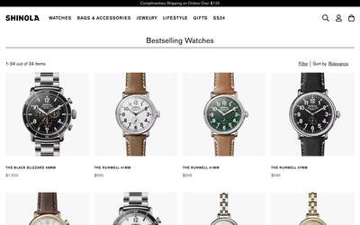 Shinola website screenshot