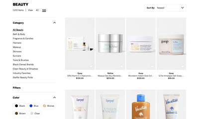 Shopbop website screenshot