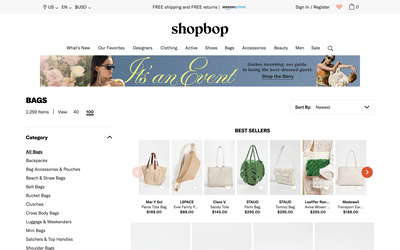 Shopbop website screenshot