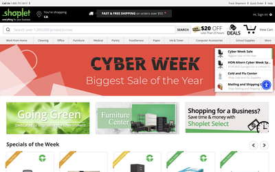 Shoplet website screenshot