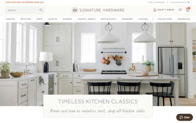 Signature Hardware website screenshot