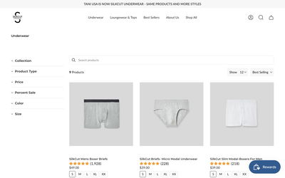 Silkcut Underwear on Shomp