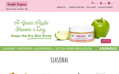 Simple Sugars website screenshot