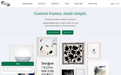 Simply Framed website screenshot