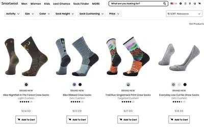 Smartwool website screenshot