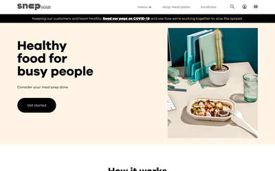 Snap Kitchen website screenshot