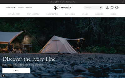 Snow Peak website screenshot