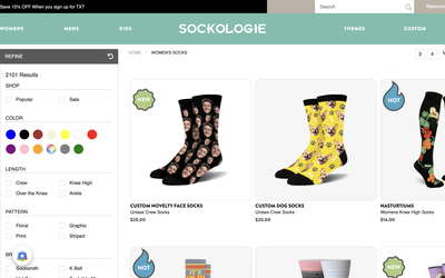 Sockologie website screenshot
