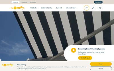 Somfy website screenshot